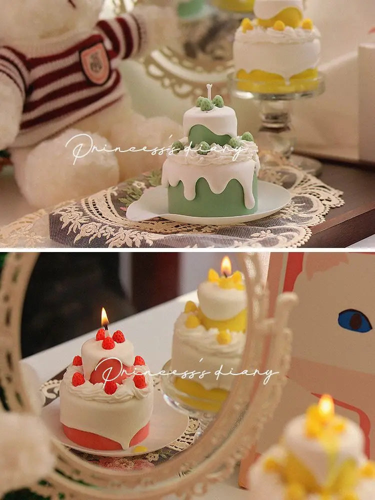 Simple 2 Tier Cake Scented Candles