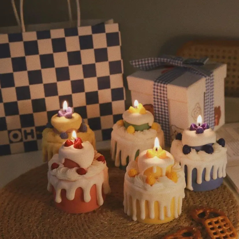 Simple 2 Tier Cake Scented Candles