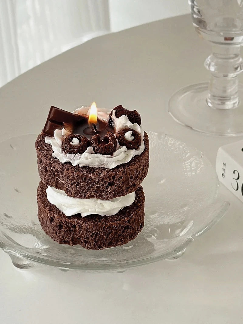 Mini Blackforest Chocolate Scented Cake Candle