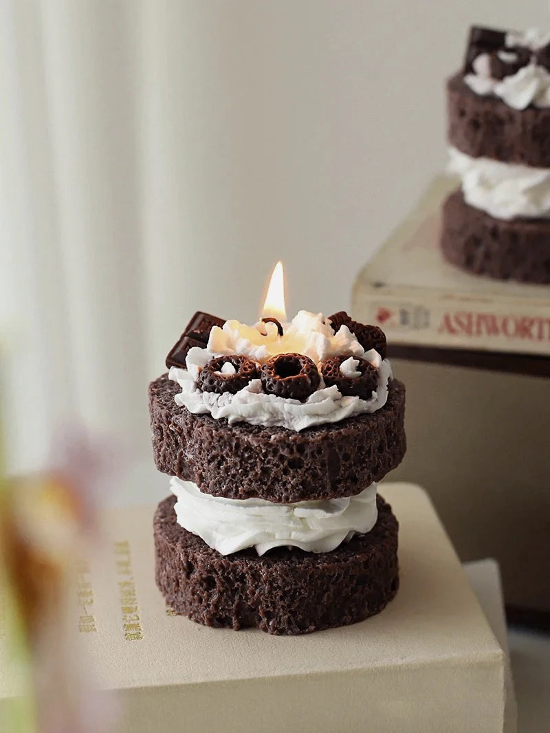 Mini Blackforest Chocolate Scented Cake Candle