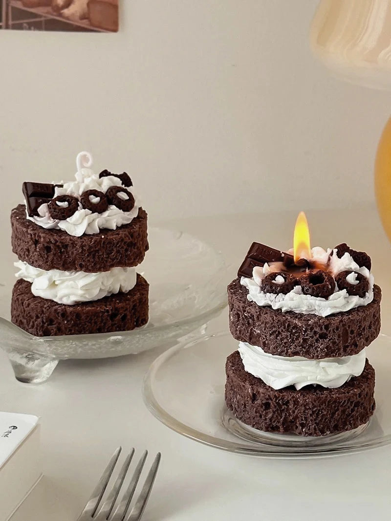 Mini Blackforest Chocolate Scented Cake Candle