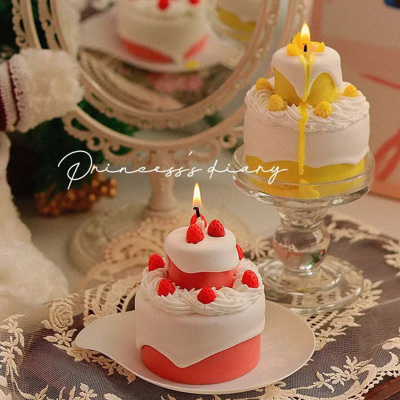 Simple 2 Tier Cake Scented Candles